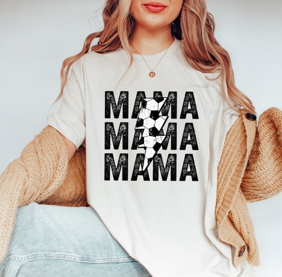 Soccer Mama T-Shirt, Lightning Bolt Mama Shirt, Soccer Game Day Shirt, Mom Sport Tees, Sunday Football Tee, Sport Outfit, Mother's Day Gift