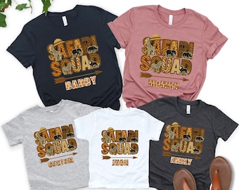 Disneyland Safari Squad T-shirt,Custom Safari Birthday Trip T-shirt, Safari Trip T-shirt,Family Vacation T-shirt, Safari Zoo Group T-shirt