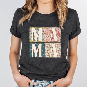 Floral Mama T-shirt, Mothers Day Gift, Gift for Mama T-Shirt, Floral  Mama T-shirt, Mother&#39;s Day T-shirt, Mommy T-shirt, Trendy Mama T-shirt