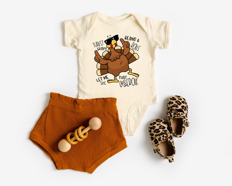 Kids Thanksgiving Shirt Turkey Gravy Beans and Rolls Let Me Etsy
