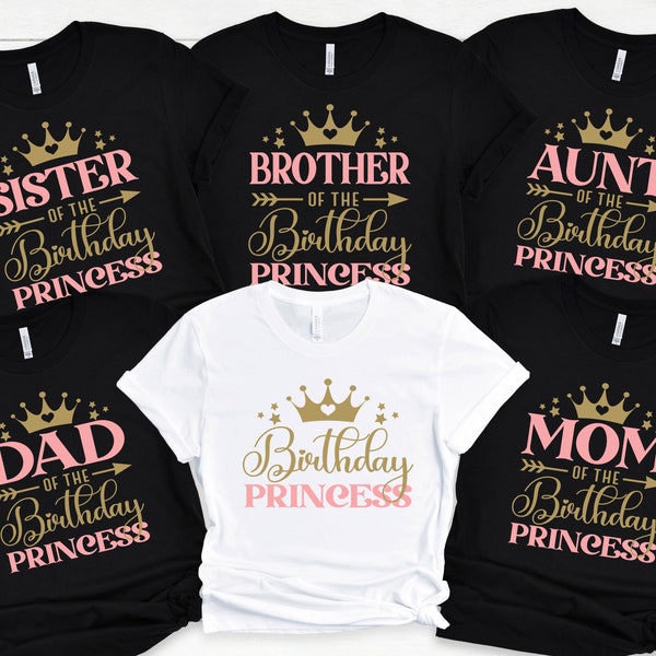 Birthday Princess Shirt, Birthday Matching Shirts, Family Matching T Shirts, Birthday T Shirt Girl,Birthday Party Group Shirt,Birthday Squad