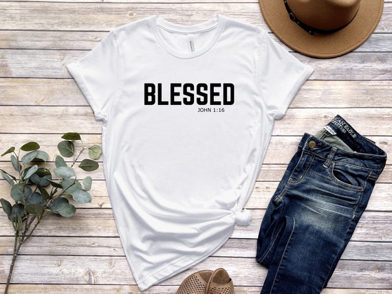 Women Christian T Shirt Blessed Prayer Jesus Women Christian T Shirt Blessed Prayer Jesus