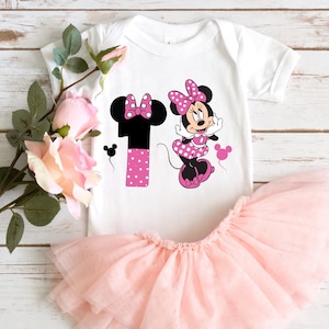 Custom Birthday Girl T-shirts,Minnie Birthday Age T-shirt, Minnie Number Birthday T-shirt,Custom Minnie T-shirt,Birthday Girl Party T-shirt