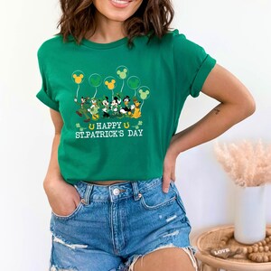 St Patricks Day Disney Mickey And Friends T-shirt, Disney St Patricks Day T-shirt, Disney Shamrock T-shirt,Mickey Minnie Lucky Irish T-shirt