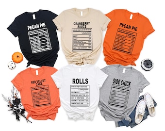 Nutrition Thanksgiving Food Shirts, Soul Food Thanksgiving, Family Thanksgiving Food Shirt,Matching Thanksgiving,Holiday Family Group Shirts
