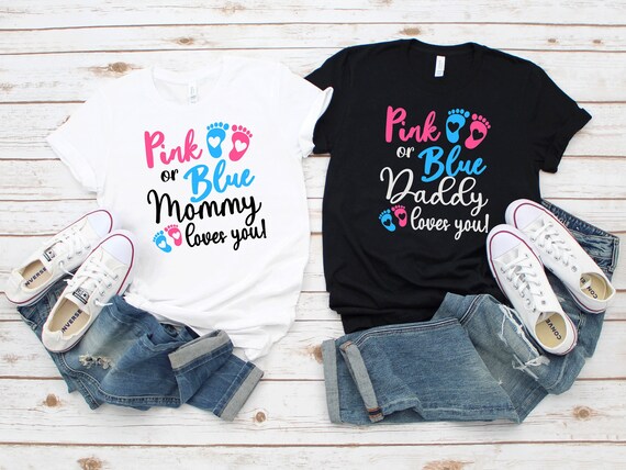 Baby Gender Reveal Party Shirt Boy Or Girl Daddy Loves You Baby Gender Reveal Party Shirt Boy Or Girl Daddy Loves You