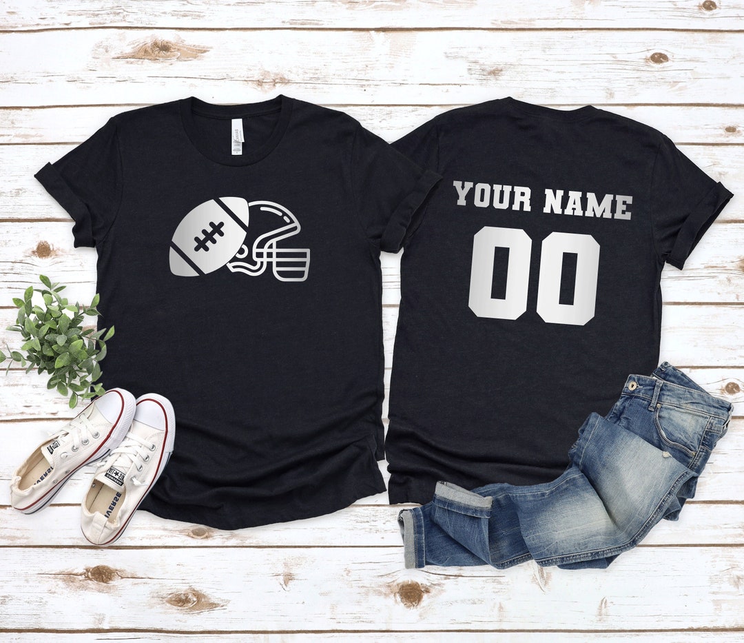 Camiseta de futbol personalizada Nombre y numero de la parte delantera trasera cualquier color mujeres hombres unisex ninos familia de camisas deportivas personalizadas numero de texto personalizado E...