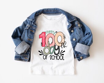 100 Days of School T-Shirt, 100th Day Of School Celebration, Student Teacher Matching Tee, First Grade Teacher Tee, Kindergarten Teacher Tee