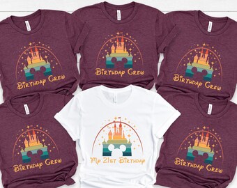 Custom Disney Family Birthday T-shirt,Birthday Disney Trip,Birthday Squad Disneyland,Disney Castle Birthday Group,Birthday Family Matching
