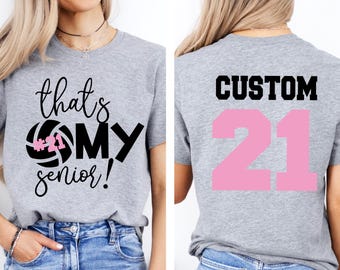 Senior Volleyball Mom T-shirt,Volleyball Senior Night T-shirt,Custom Volleyball Team T-shirt,Volleyball Player Gift,Senior Night Girl Tshirt