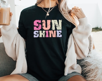Sunshine T-shirt, Summer Beach T-shirt, Beach Life T-shirt, Summer 2026 T-shirt, Distressed Beach Woman's T-shirt, Lake Pool River T-shirt
