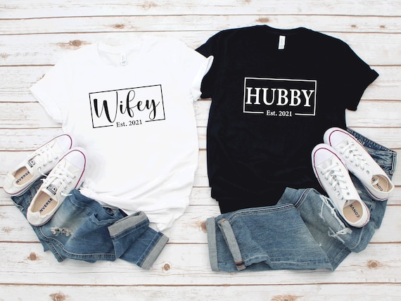 Wifey Hubby Est 2025 T-shirt, Customized Hubby \u0026 Wifey Tshirt, Wifey and  Hubby Shirt, Engagement, Honeymoon, Wedding, Anniversary Couple Tee - Etsy  Canada