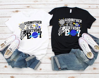 Astronaut Birthday Party Shirts, Space Birthday Matching