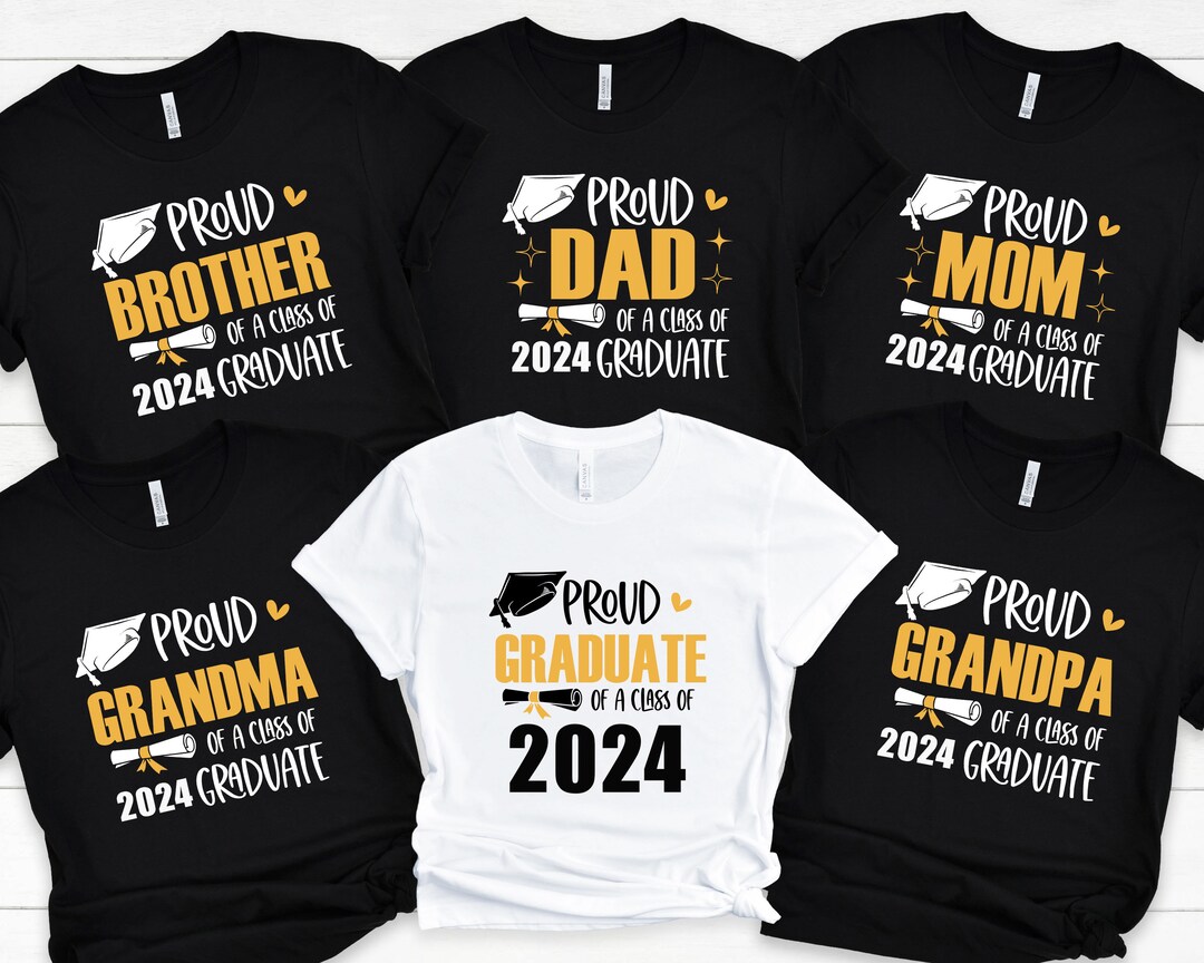 Proud Family of a 2024 Graduation T-shirt, Senior 2024 Crew T-shirt ...