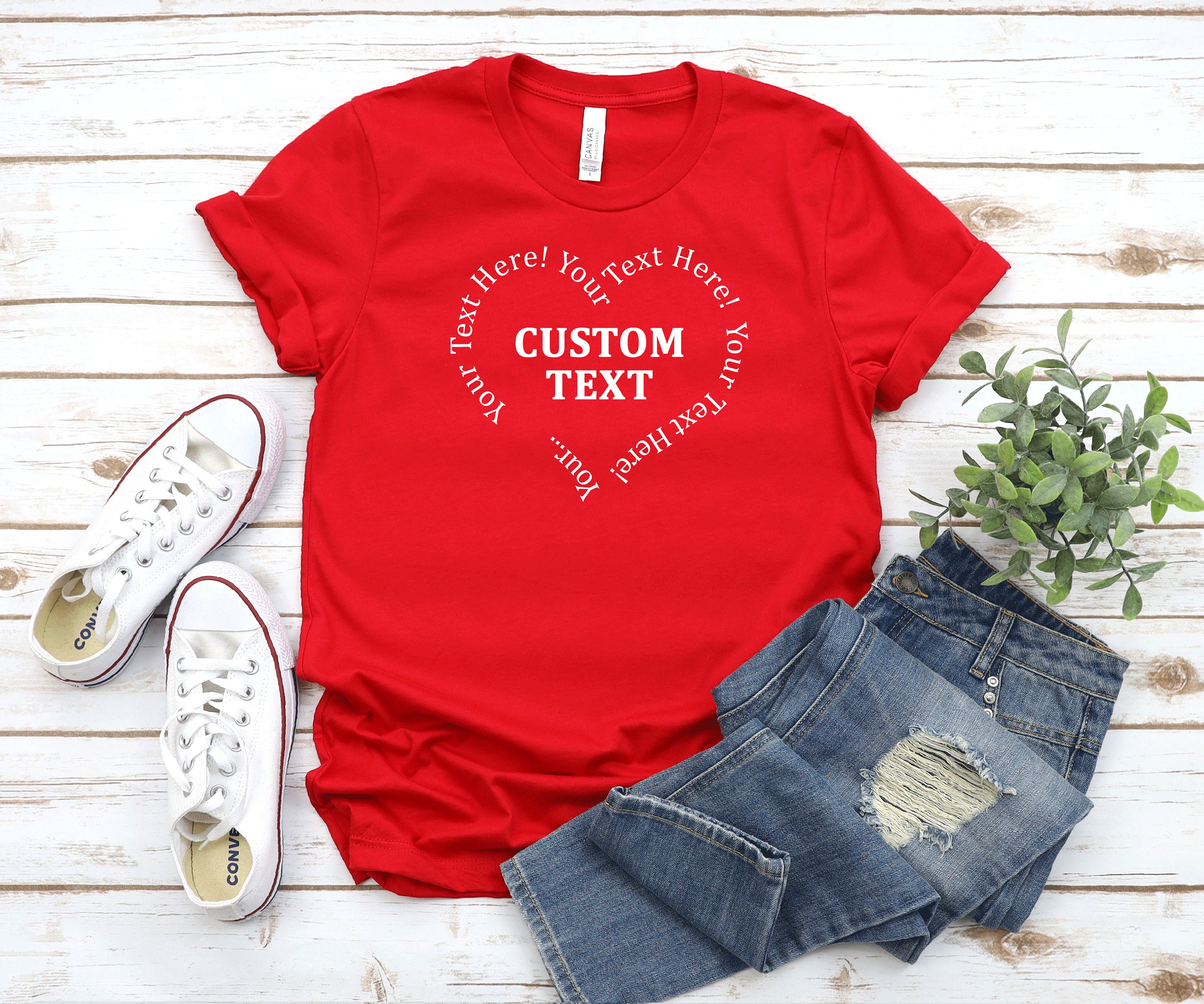 HUKQWX Tee Shirt Personnalisé Homme Femme - T-Shirts Personnalisés Pour