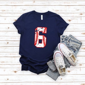 Custom Baseball Team Number T-Shirt, Personalized Sports Number Shirt, Baseball Player Tee, Baseball Lovers, Softball Unisex Gift, Game Day