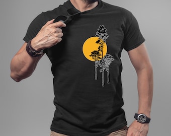 Sunrise T-shirt,Nature T-shirt,Men's Nature T-shirt,Forest Graphic T-shirt, Camping T-shirt, Men's Outdoors T-shirt, Environmental T-shirt