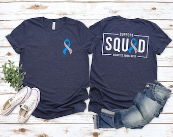 Diabetes T-Shirt, Type 1 Diabetes Shirt,Support Diabetes Tee,Gift for Diabetic,Type 1 Diabetes Awareness,In November Wear Blue,Support Squad