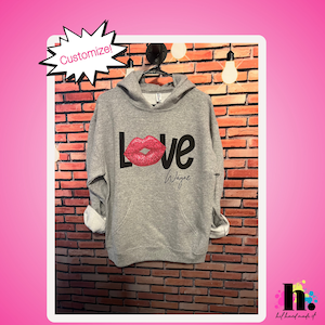 Camp LOVE Hoodie w/ Your Camp or School Name, Summer Camp, Sleepaway, Matching Sweatshirts for Girls Bunks, Birthday, Holiday Gift, Custom
