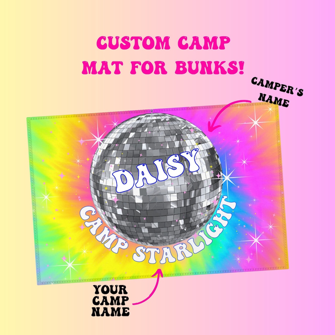 Sleepaway Camp Bedside Mat for Bunk, Girls Overnight Camp Decor, Trendy Cool Camper Birthday