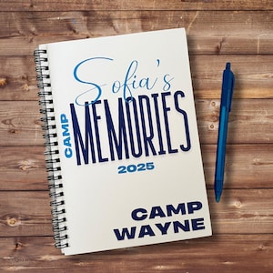 Custom Camp Journal, Sleepaway Camp Notebook for Journaling, Stationary, Addresses, & More! Makes a Great Birthday or Visiting Day Gift!