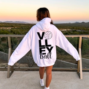 Youth Volleyball Player Hooded Sweatshirt for Girls - Sports Team Hoodies - Volleyball Lover Birthday, Holiday Gifts for Kids - Preppy Style