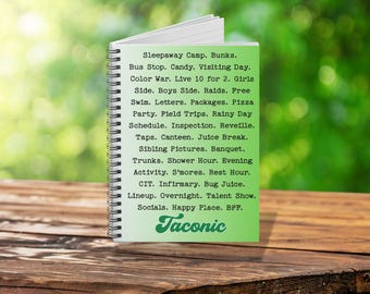 Sleepaway Camp Journal | Custom Camper Gifts, Notebook for Memories, Journaling, Addresses & More! Spiral 6x8 Writing Pad for Summer Camp.
