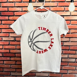 Boys and Girl Basketball T-Shirt. Customize w/ Camp, School, or Team Name! Customize B-Ball T-Shirt. Sleepaway or Day Camp, School Spirit.
