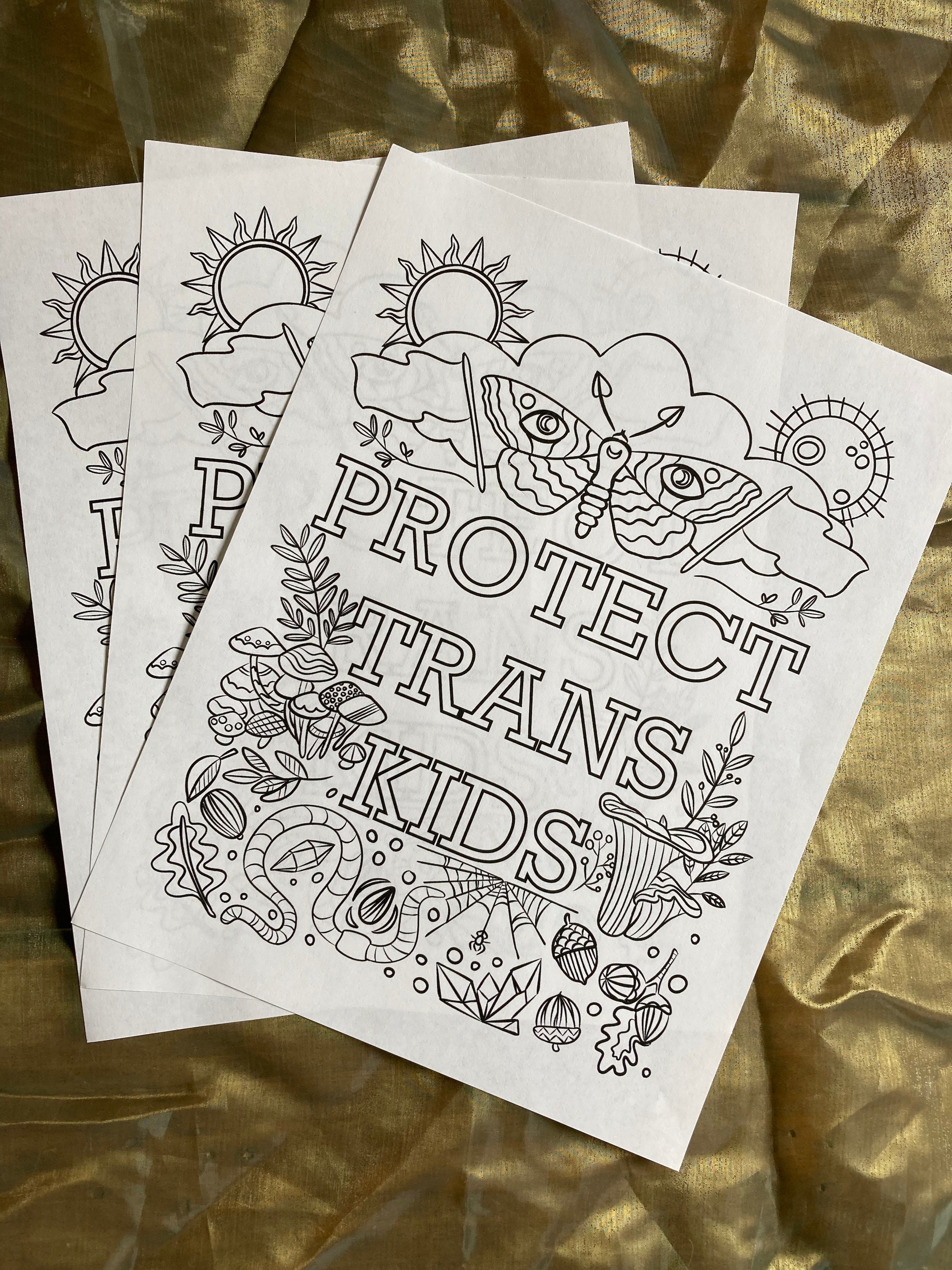 Protect Trans Kids Printable Coloring Sheet - Etsy