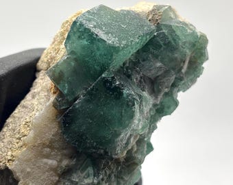 Cristal de fluorita verde, ejemplar natural de fluorita de Madagascar, 138 g