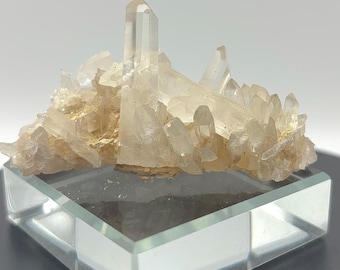 Milky Quartz With Iron Oxide, Quartz Crystal, Natural Mineral