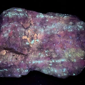 Fluorescent Minerals, UV Reactive Calcite, Diopside, Chondrodite, Natural Mineral Specimen, 354g