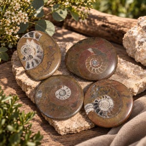 Ammonite Fossil, Polished Morocco Ammonite Specimen