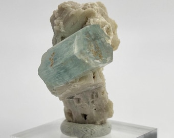 Aquamarine Crystal with Feldspar, Namibia, 9g