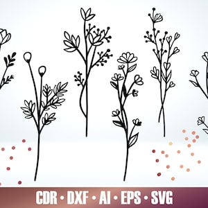 6 Floral SVG - Flowers SVG - Floral SVG Bundle for Glowforge - Flower Laser Cut File - Glowforge Svg - Floral Svg Laser - Cricut floral file