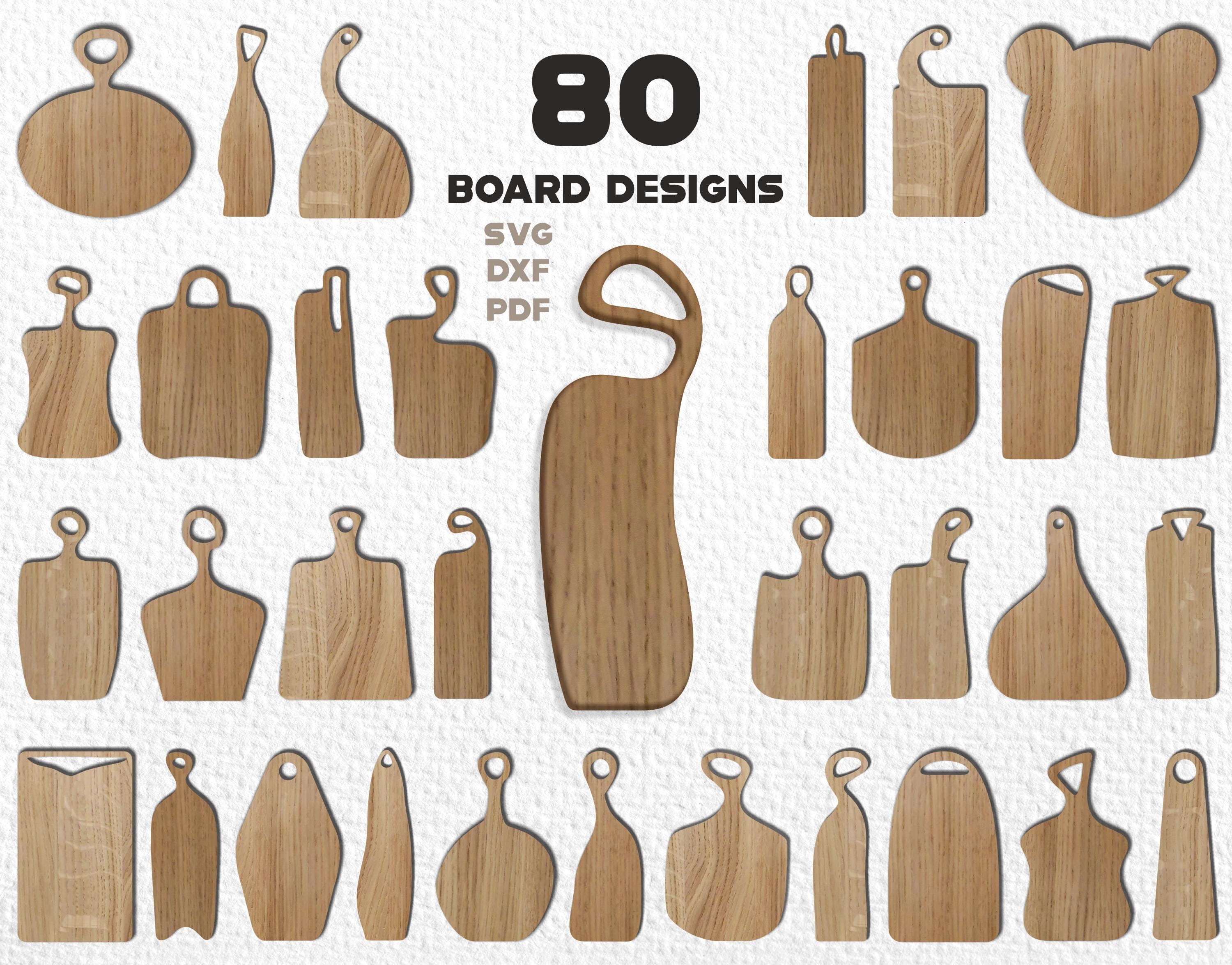 80 Cutting Board SVG Templates | Laser Cut Files for CNC, Glowforge ...