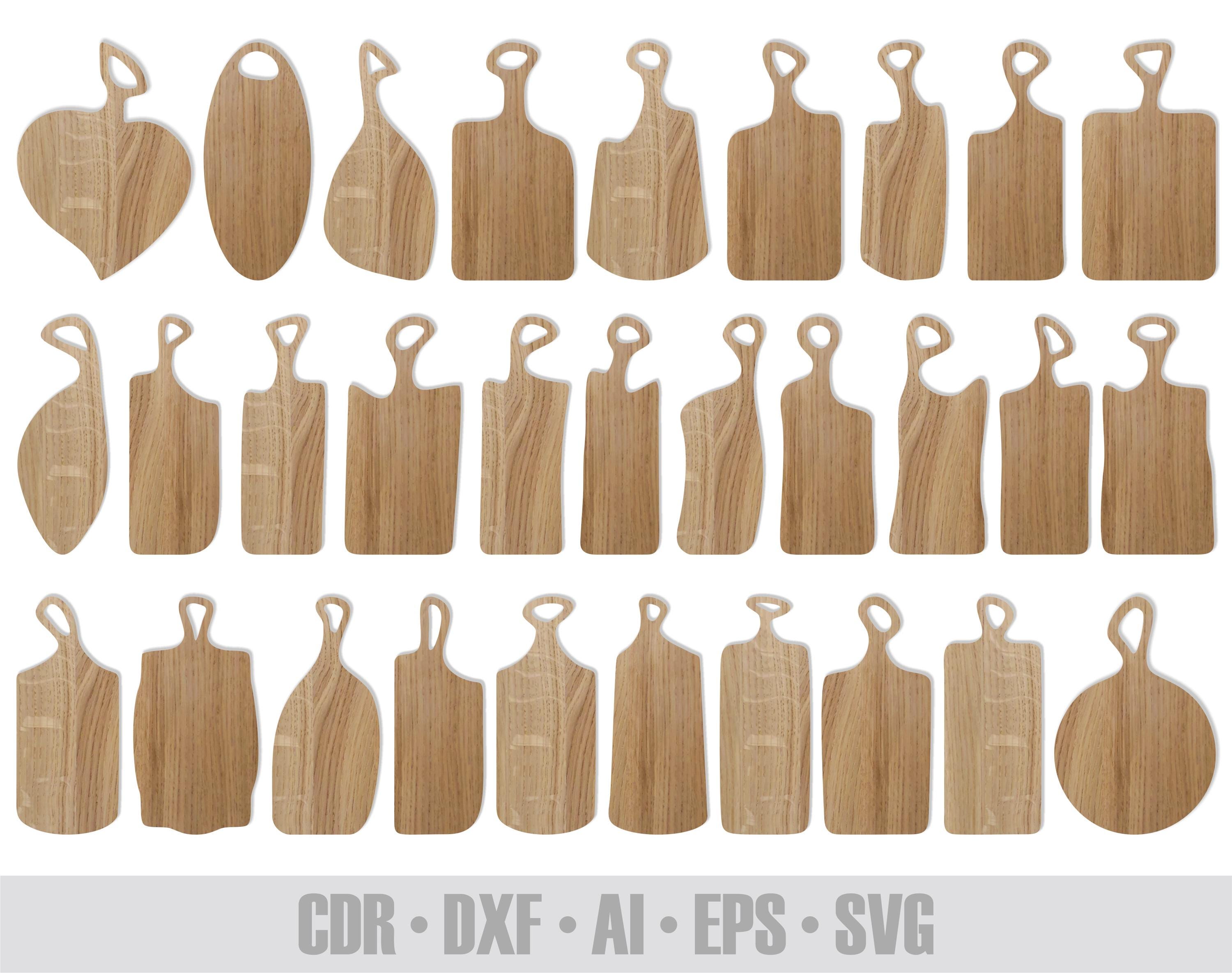 30 Cutting Board SVG Templates | Laser Cut Files for CNC, Glowforge ...