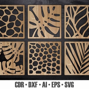 15 Holz Metall Untersetzer Grill Wand Dekor Vorlagen Vektor Digitale SVG DXF Dateien Sofortiger Download