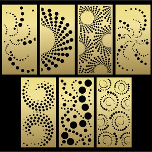 Abstract Patterns Panel Templates SVG Set #40. 7 Vector Files, for ...