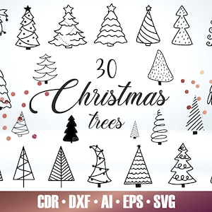 30 kerst-SVG - kerst-SVG voor Glowforge - Nieuwjaar gesneden bestand - Glowforge Svg - Cricut kerstbestand
