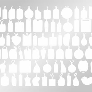 80 Kitchen Cutting Board Big Set SVG 31. Boards for serving dishes, board for bread. Shapes for laser cutting, vector chopping boards SVG image 2