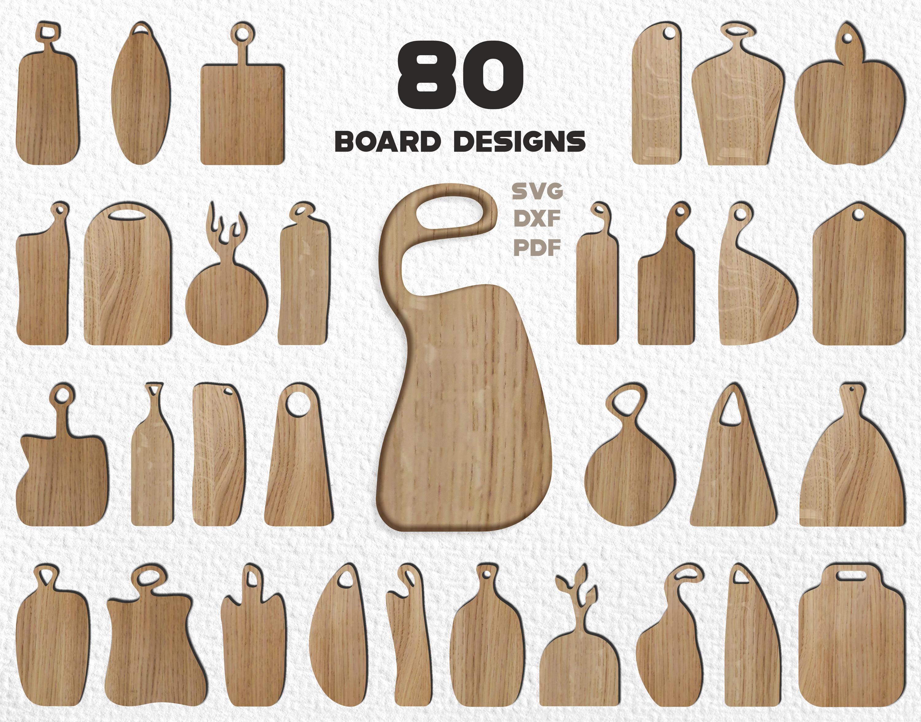 80 Cutting Board SVG Templates | Laser Cut Files for CNC, Glowforge ...