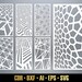 Several Distorted Patterns SVG. Panel Templates. 7 Vector Files, for ...