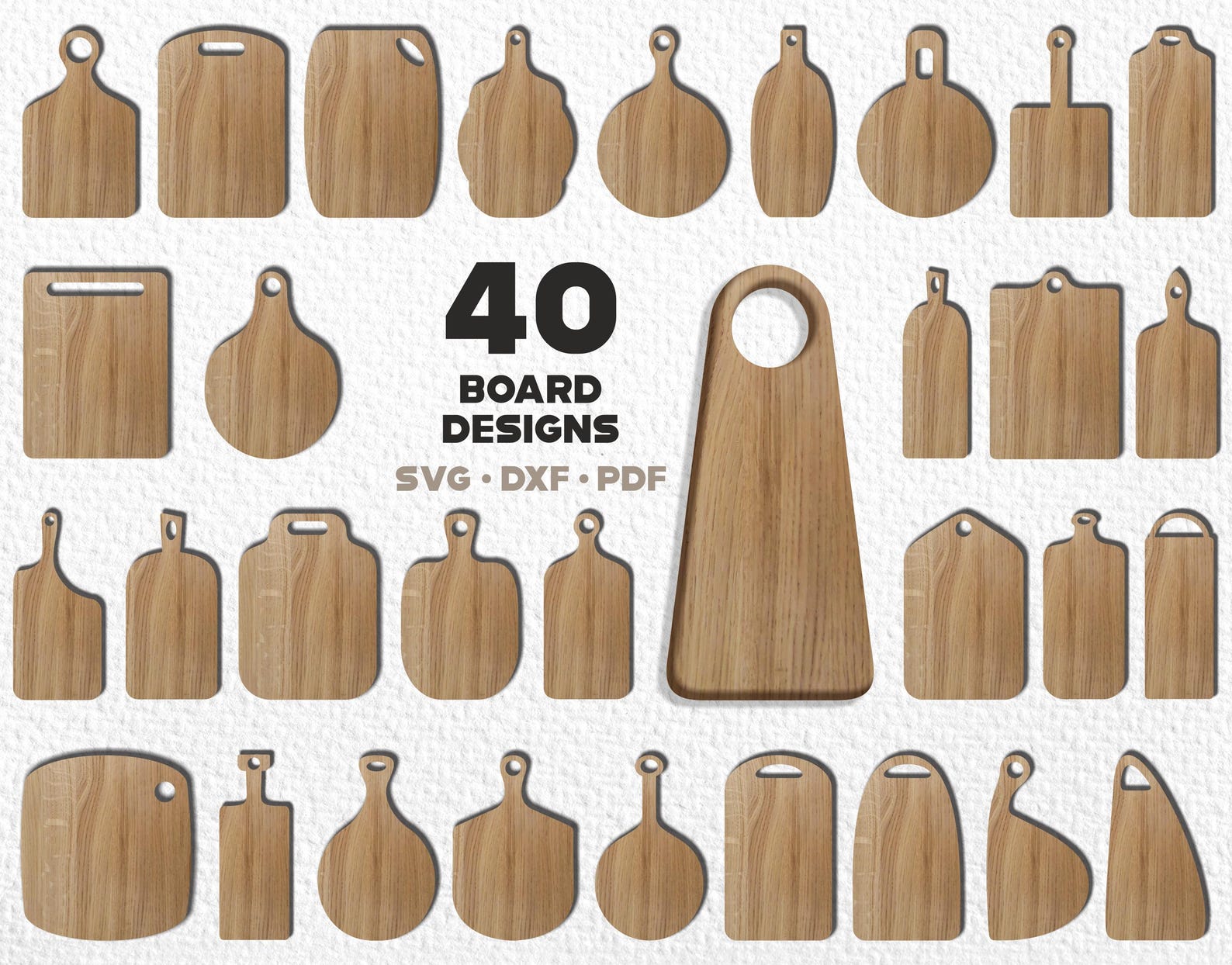 40 Cutting Board SVG Templates | Laser Cut Files for CNC, Glowforge ...