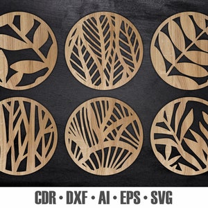 15 Holz Metall Untersetzer Grill Wand Dekor Vorlagen Vektor Digitale SVG DXF Dateien Sofortiger Download