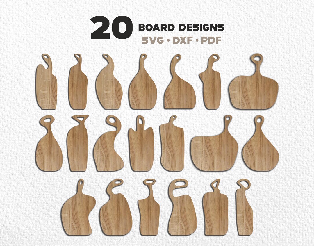 20 Cutting Board SVG Templates | Laser Cut Files for CNC, Glowforge ...