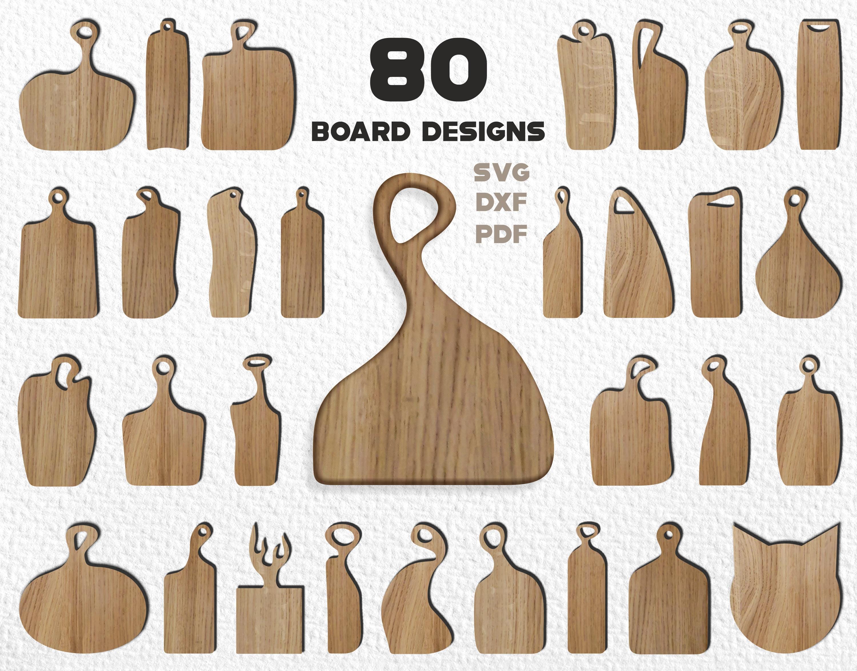 80 Cutting Board SVG Templates | Laser Cut Files for CNC, Glowforge ...