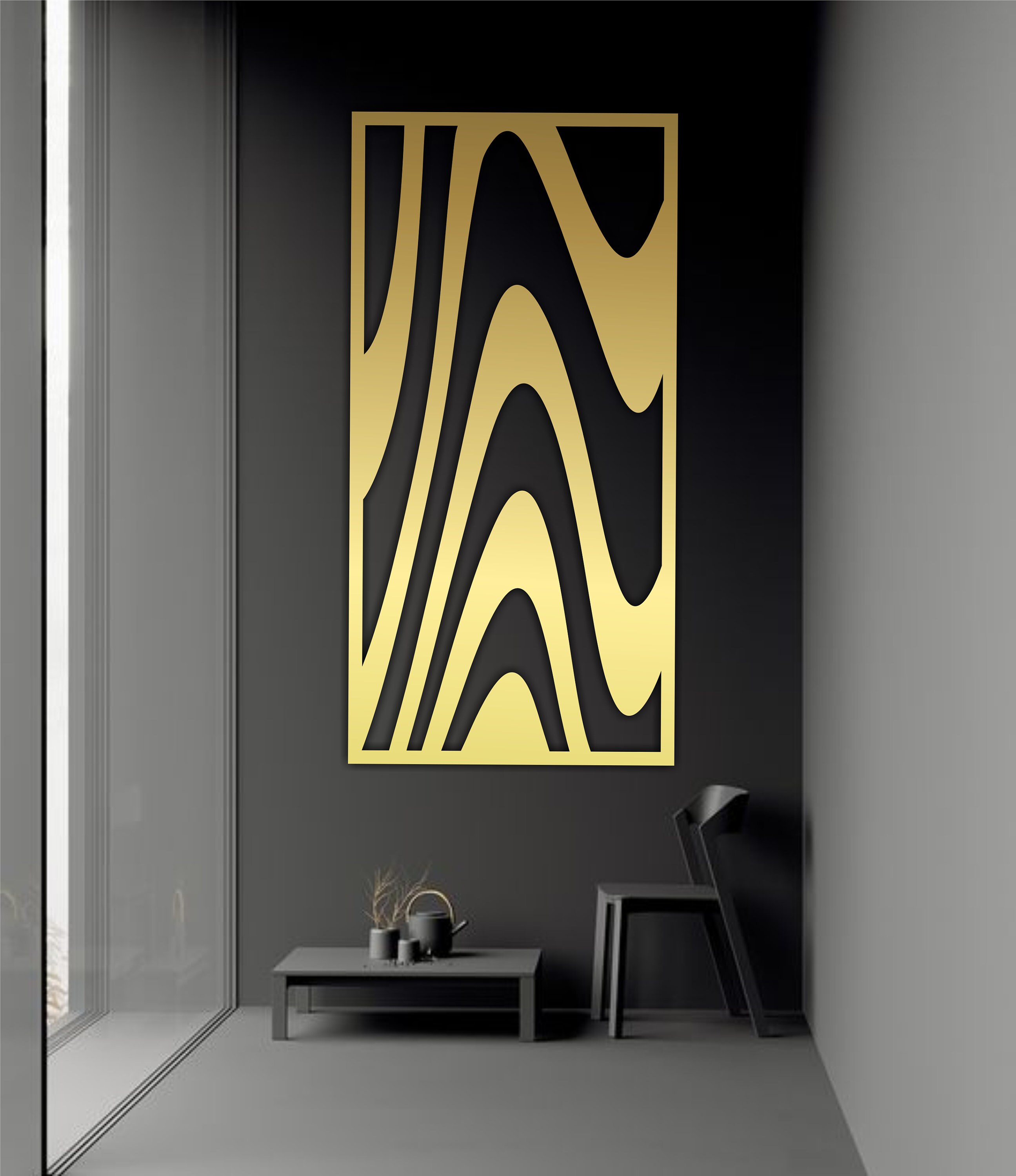 Distorted Waves and Abstracts SVG. Cnc Panel Templates. Wood Panel ...