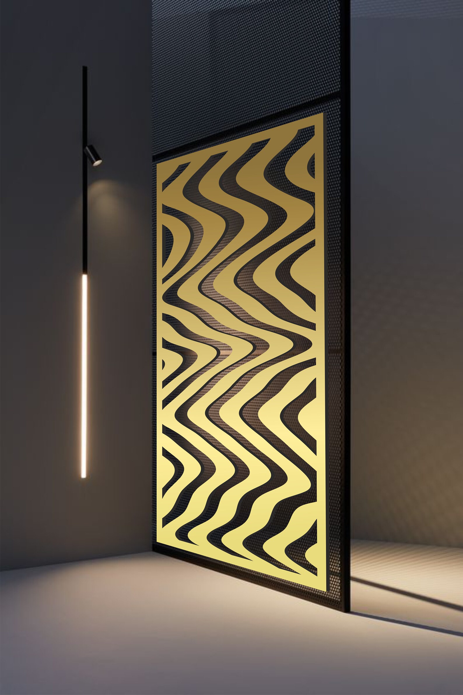 Distorted Waves and Abstracts SVG. Cnc Panel Templates. Wood Panel ...