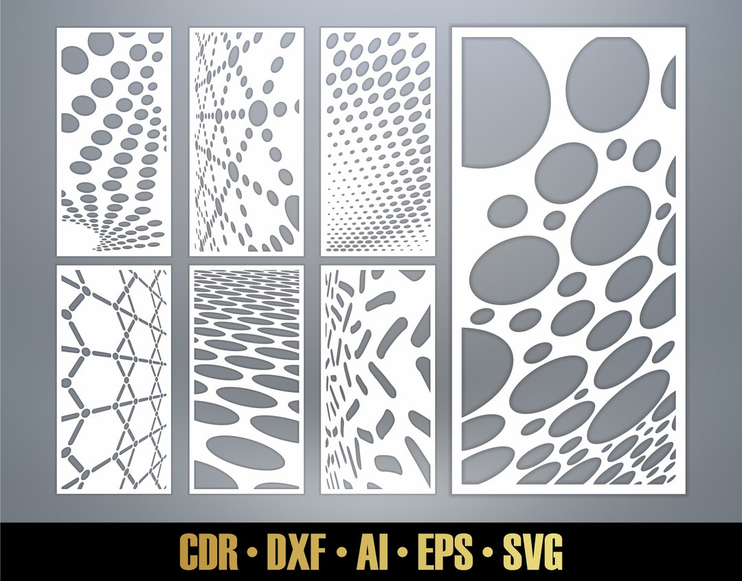 Several Distorted Patterns SVG #53. Panel Templates. 7 Vector Files ...